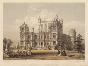 Wollaton Hall, Nottinghamshire (akvatinta) od Thomas (after) Allom