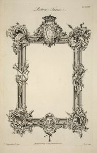Návrh pro rám obrazu, hospoda. 1761 (rytina) od Thomas (after) Chippendale