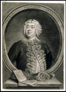 Francesco Bernardi Senesino, rytý Alexander van Haecken (1701-58) od Thomas (after) Hudson