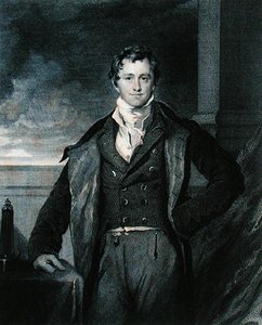 Portrét sira Humphryho Davyho (1778-1829), z „Života sira Humphryho Davyho“ od Johna Aytona Parise, vyryl W.H. Worthington