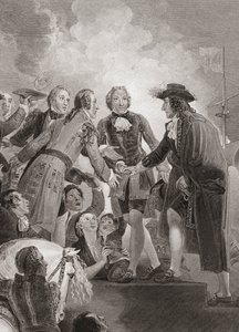 William, Orangen prinssi (myöhemmin kuningas William III) laskeutuu Brixhamiin. (Tulosta)