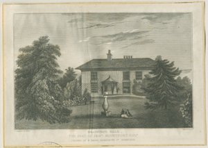 Checkley - Beauhurst Hall: rytina, nd [c 1820-1830] (tisk) od Thomas (after) Underwood