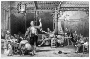 Čínští kuřáci opia, 1843