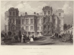 Hardwick Hall v Derbyshire od Thomas Allom