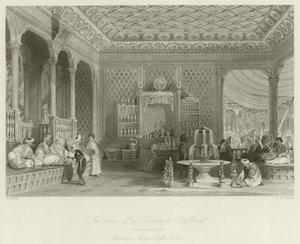 Interiér turecké Caffinet od Thomas Allom