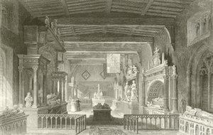 Památky hrabat z Rutland v Bottesford Church, Leicestershire od Thomas Allom