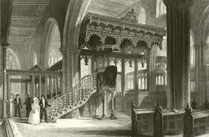 Sefton Church, Lancashire od Thomas Allom