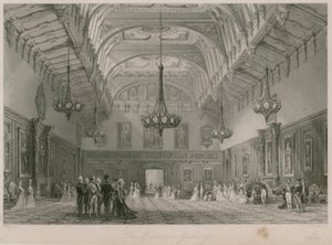 Galerie Waterloo, Buckinghamský palác. Vydáno v roce 1840 od Thomas Allom