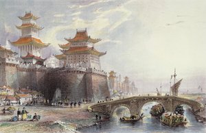 Západní brána Pekingu, kolem roku 1850
