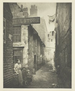 Stará vila u ulice High Street od Thomas Annan
