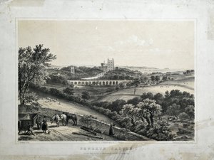 Zámek Penrhyn, kolem roku 1850 (barevná litografie na papíře) od Thomas Ashburton Picken