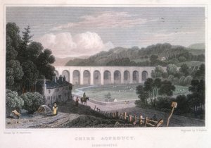 Akvadukt Chirk na kanálu Ellesmere, c1829