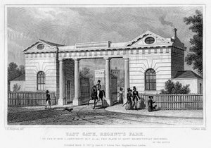 East Gate, Regents Park, Londýn, 1827.