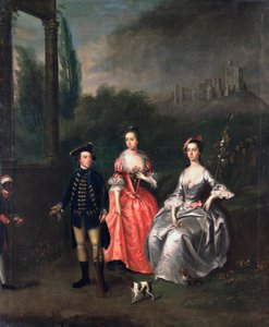 Portrét kapitána Fenwicka, jeho manželky Isabelly Ordeové a jeho sestry Ann, kolem roku 1746