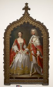 Thomas Fermor, 1. hrabě z Pomfretu a Henrietta Louisa, hraběnka z Pomfretu, asi 1750