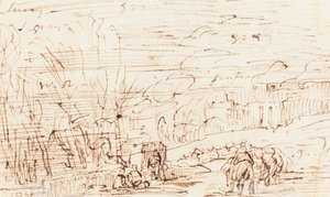 Postavy v krajině [verso] od Thomas Barker