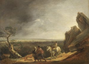 Bouře (olej na plátně) od Thomas Barker of Bath