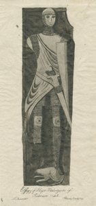 Mavesyn Ridware – Hrob Huga Mavesyna: sépie a trasování inkoustem, nd [konec 18. století] od Thomas Barrett