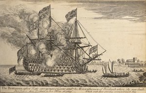 Brittannia", asi 1730 (lept) od Thomas Baston