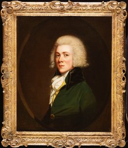 Portrét Reginalda Pearcha, poloviční délka, v zeleném saku a bílé pažbě, 1788
