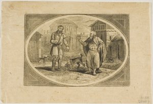 Bajka: Muž pokousaný psem od Thomas Bewick