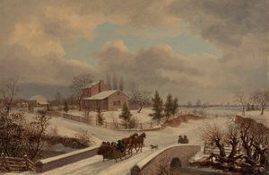 Zimní scéna v Pensylvánii od Thomas Birch