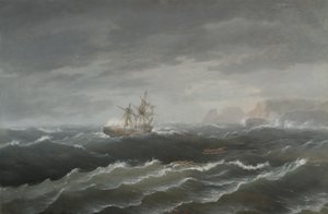 Ztroskotání poblíž skalnatého pobřeží od Thomas Birch