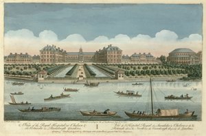 Pohled na Královskou nemocnici v Chelsea a rotundu v Ranelagh Gardens, hospoda. Robert Sayer, 1751 od Thomas Bowles