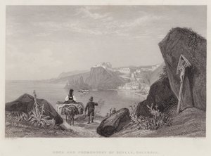 Rock and Promontory of Scylla, Calabria, Italy (rytina) od Thomas Brabazon Aylmer