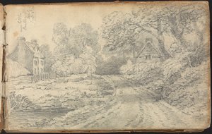 Album Landscape and Figure Studies: A Road near Berkhamsted, Hertfordshire. 8. září 1811