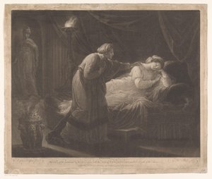 Penelope wordt gewekt door Euryclea Penelope probuzená Eurykleou se Zprávou o Ulyssesově návratu a Smrtí nápadníků (název na předmětu)