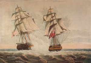 Zajetí prezidenta, c1815 od Thomas Buttersworth