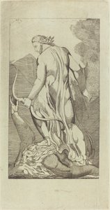 Kristus pošlapává Satana od Thomas Butts, Jr. after William Blake