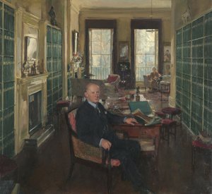 Sir Robert Witt ve své knihovně na Portman Square 32 od Thomas Cantrell Dugdale