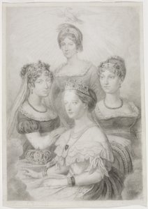 Bonaparte Ženy (černá křída ) od Thomas Casimir Regnault