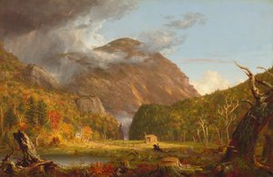 Pohled na horský průsmyk zvaný Zářez Bílých hor Crawford Notch, 1839. od Thomas Cole