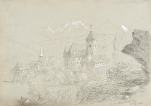 Hrad Spiez, Thunské jezero od Thomas Cole