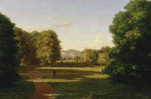 Zahrady panského sídla Van Rensselaer od Thomas Cole