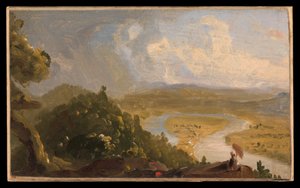 Skica k Pohledu z Mount Holyoke, Northampton, Massachusetts, po bouřce (Říční zákrut) od Thomas Cole