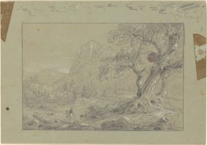 Studie na "The Mountain Ford" od Thomas Cole