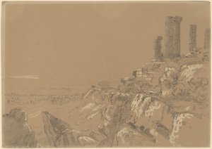 Chrámy Juno, Lucina a Concordia - Agrigento, Sicílie od Thomas Cole