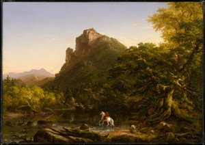 Horský brod od Thomas Cole