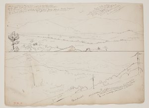 Pohled směrem k pohoří Ossipee; pohled na vzdálené hory od Thomas Cole