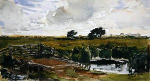 Louka u Arundelu (akvarel na papíře) od Thomas Collier
