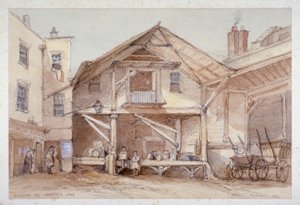 Blossoms Inn, Lawrence Lane, City of London, 1854. od Thomas Colman Dibdin