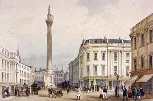 Monument, Londýn, c1855 od Thomas Colman Dibdin