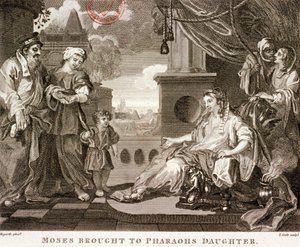 „Mojžíš přivedl faraonovu dceru“, 1809 od Thomas Cook