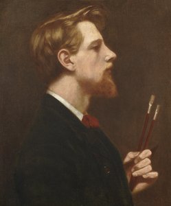 Autoportrét se dvěma čtvercovými štětci, c.1880