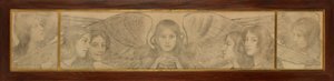 Triptych andělů od Thomas Cooper Gotch