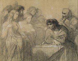 Láska ke zlatu (Žízeň po zlatě) (studie) od Thomas Couture